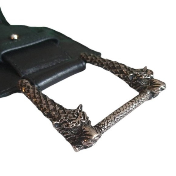 Wide Leather Belt with Dragon Scales & Buckle size S Cosplay Game of Thrones - Picture 4 of 8